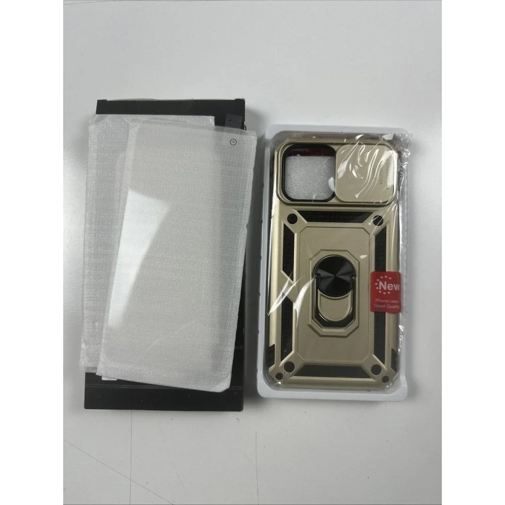 Iphone 13 Pro Max Phone Case +2 Screen Protectors Color Golden